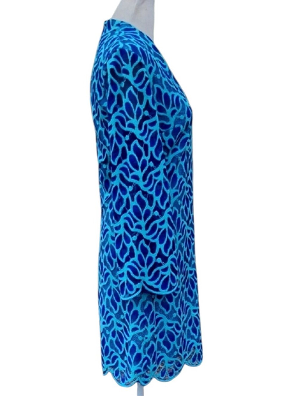 Lilly Pulitzer Blue Patterned Mini Dress - Picture 9 of 16